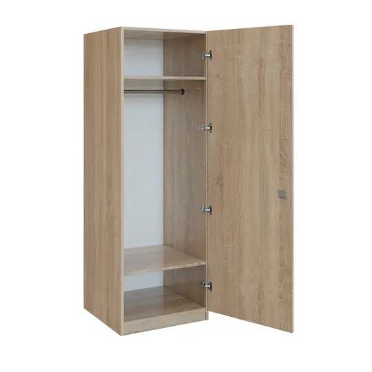 Q 11-60 skříň šatní, 1-dvéřová, 600x600x1800mm, dub bardolino